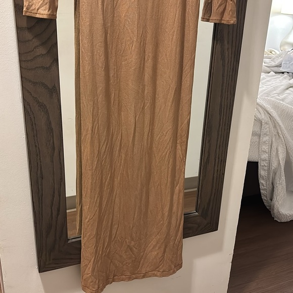 SKIMS Soft Lounge Shimmer Crew Neck Long Dress Size Large - Picture 6 of 9